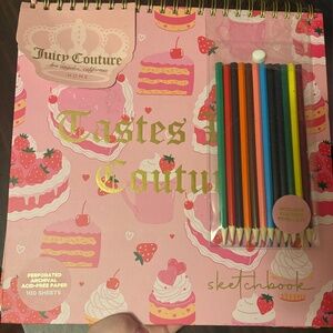 Juicy couture pink cake sketchbook